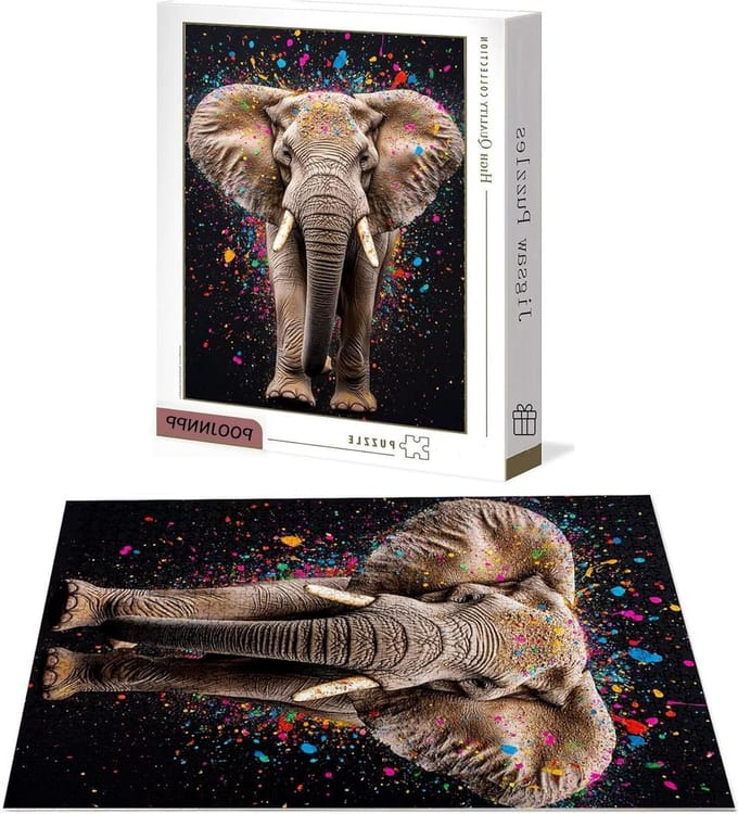 Houten Puzzel - Volwassen Puzzel - Ontspanning Thuis - Genummerde Achterkant - 1000 Stukjes - Multicolor
