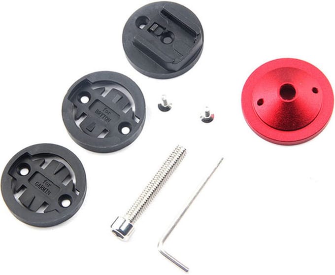 Qatrixx GPS Stem Mount - Top Cap - Fiets Houder - Garmin Edge Gps Houder - Rood