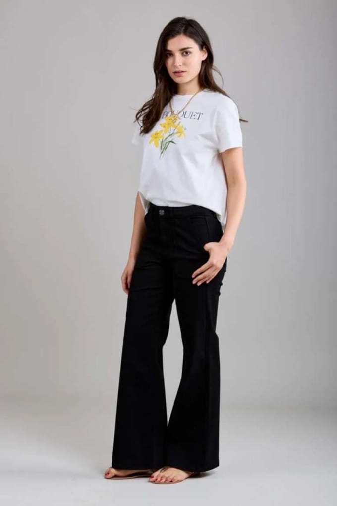 Toxik3 jeans - Straight fit broek zwart grote zakken met stretch dames L