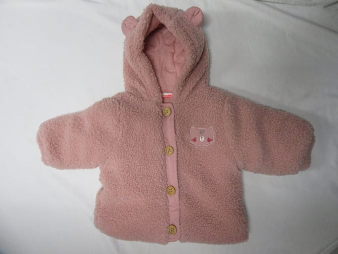 Noukie's - Winter jas - Meisje - Roze - Sherpa - Poesje-  6 maand 68