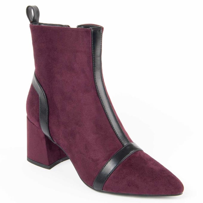 Botín De Tacón Para Mujer.  Montevita  Cella  100918 38 bordeaux