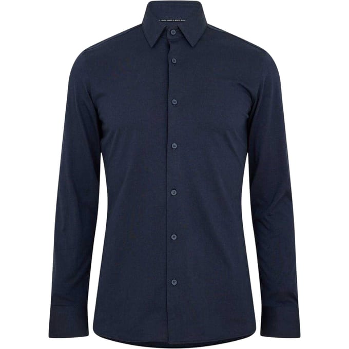 Boss Heren Kent Slim Overhemd (Donkerblauw)