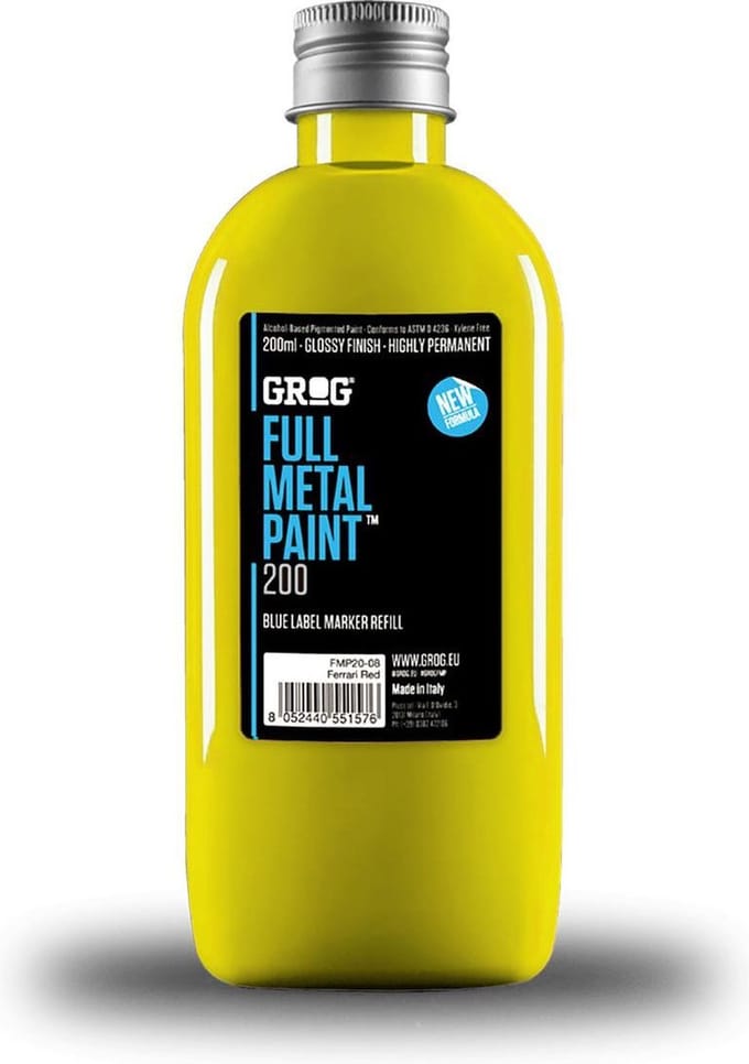 Grog Full Metal 200ml Navul Inkt - Flash Yellow