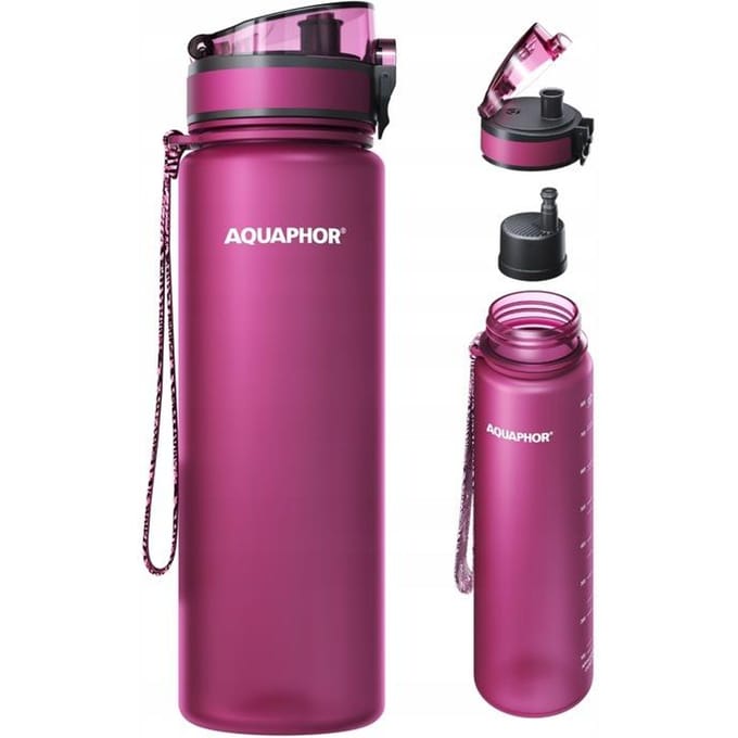 Aquaphor City - Waterfilterfles - Bordo - Ergonomisch Ontwerp - BPA-vrij