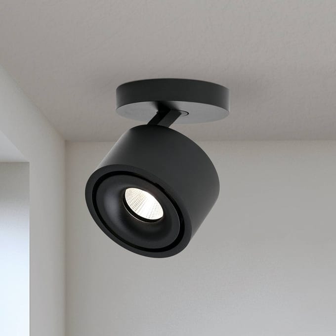ORION Specter LED plafondspot, zwart, Ø 8,4 cm, aluminium