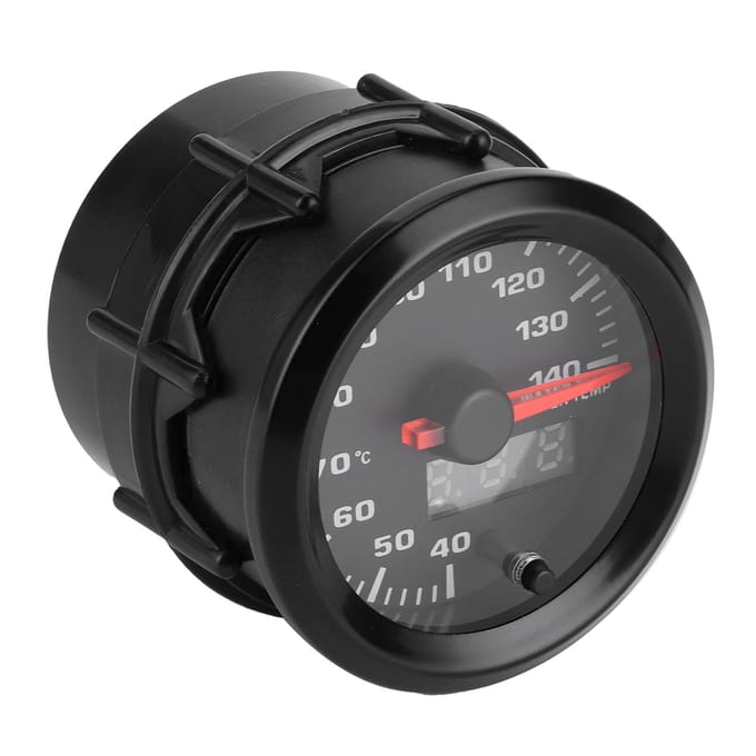 2in Watertemperatuurmeter 40140 celsius Wijzer 7 Kleuren LED Display Universeel voor 12V Auto's black