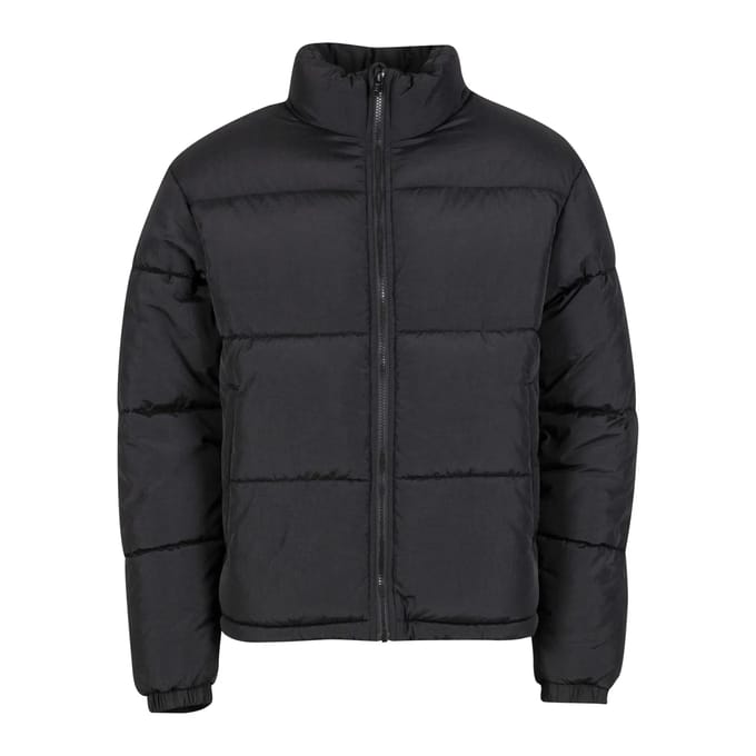 Urban Classics - Crinkle Gewatteerd jack - L - Zwart