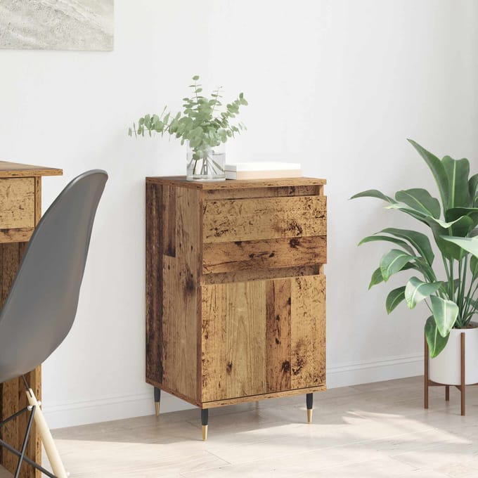 vidaXL Dressoir Oud Hout 40 x 35 x 70 cm Gemonteerd hout en ijzer