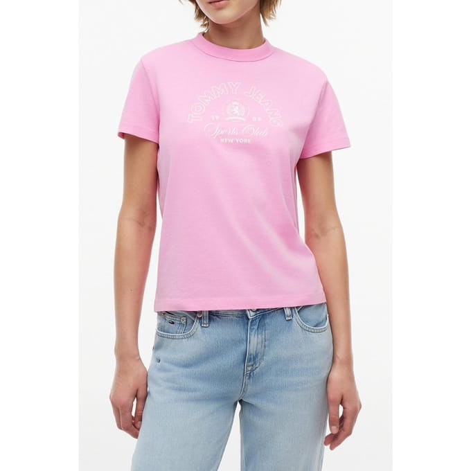 Tommy Hilfiger Regular Heritage Logo Pink Daisy Größe: M | Hemden Outlet | Damen | Rosa