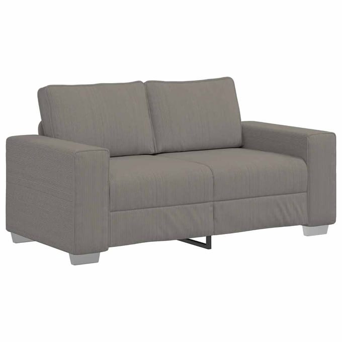 vidaXL - Loveseat - Sofa - Lichtgrijs - 160x77x82 - cm - Corduroy - Stof