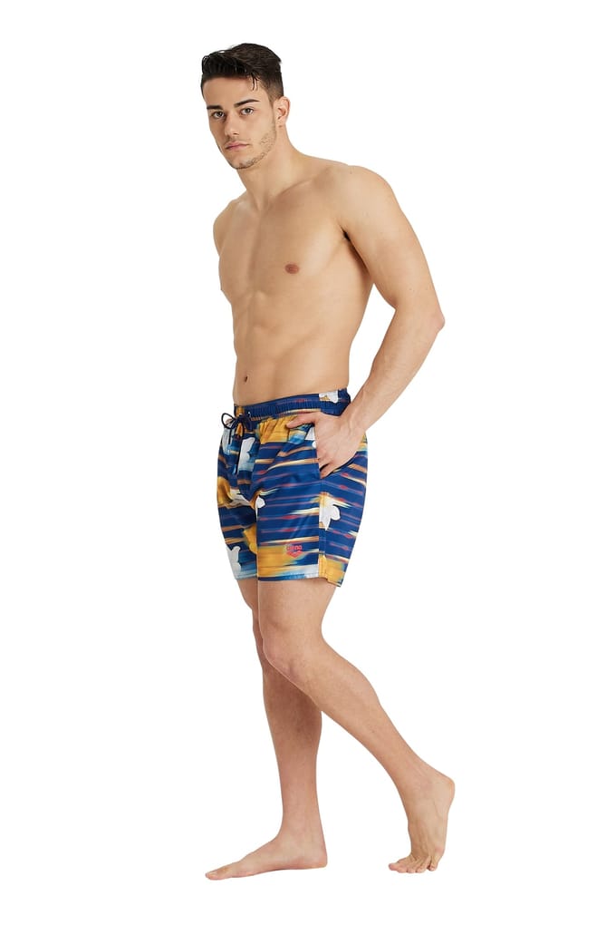 Arena Beach Boxer Allover Navy Multi Größe: S | Badehosen Outlet | Herren | Blau