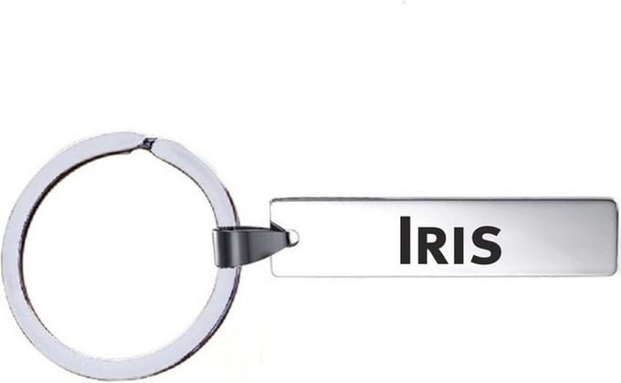 Sleutelhanger Met Naam - Iris - RVS