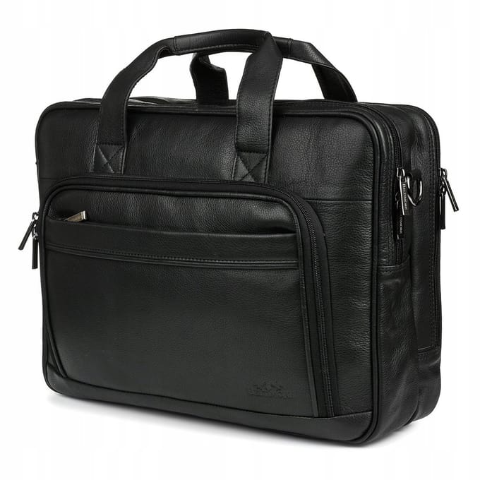 Beltimore M87 - Laptop Tas - Bruin Nubuck - Solide en Ruim - Inclusief Schouderriem