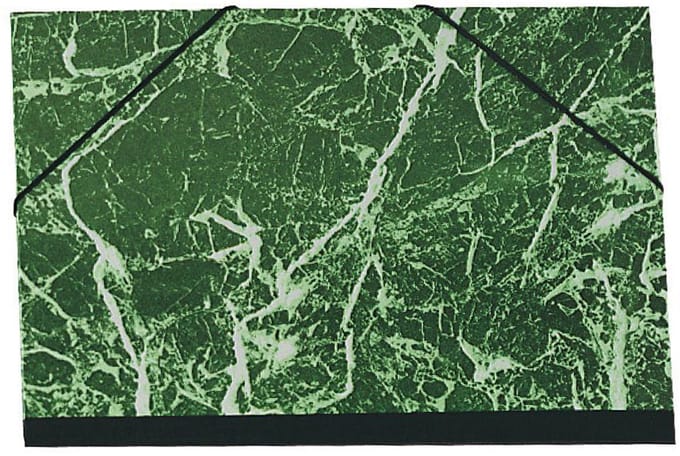 Exacompta Tekenmap gemarmerd vernist papier met elastieken 37x52 - 1/2 raisin - Groen - 635E