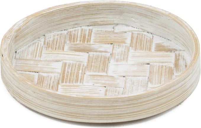 HomeBound by KY | Bamboo schaaltje whitewash | decoratieve schaal