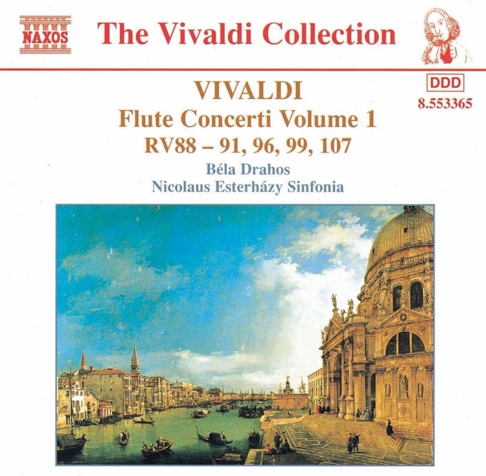 7 Concertos For Flute Wit Small Ensemble/W/Bela Drahos On Flute, Esterhazy Sin - Vivaldi, A.