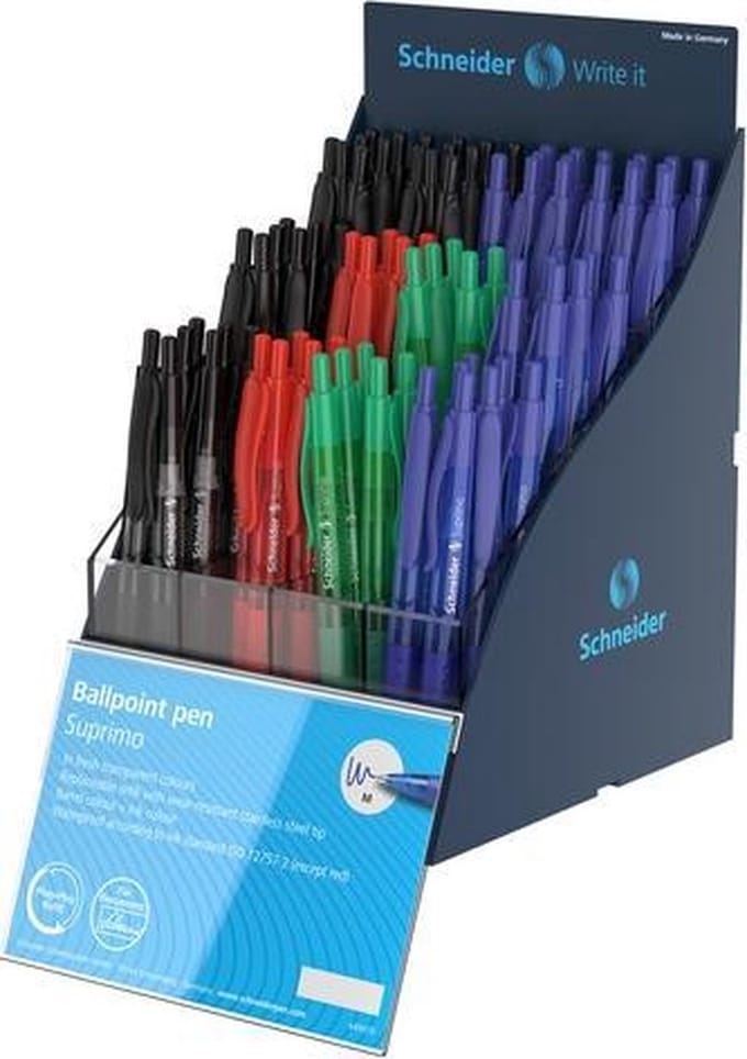 Balpen Schneider Suprimo SIS-display 80 stuks S-304282