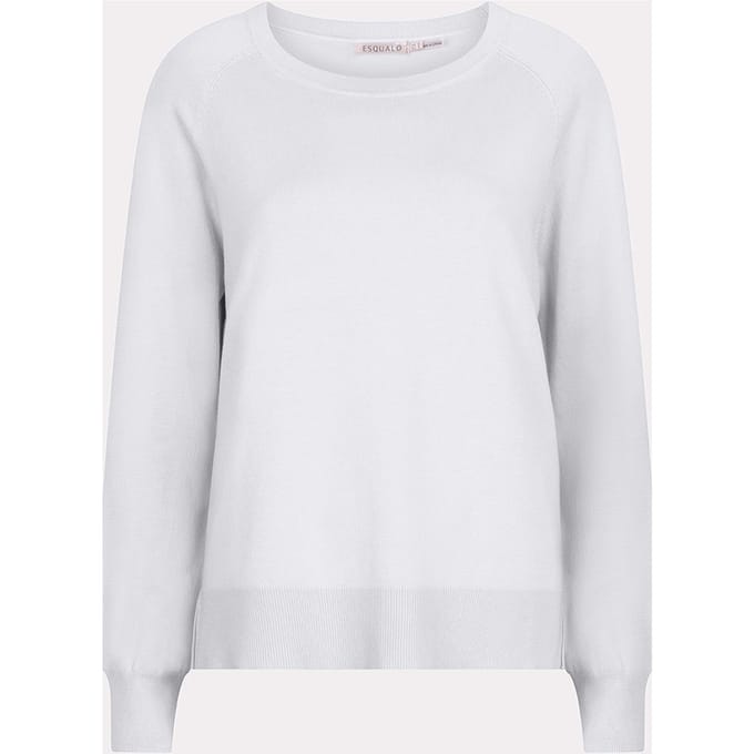 EsQualo Sweater Raglan Basic Knit Off White Taglia: XS | Maglioni a maglia Outlet | Donna | Bianco