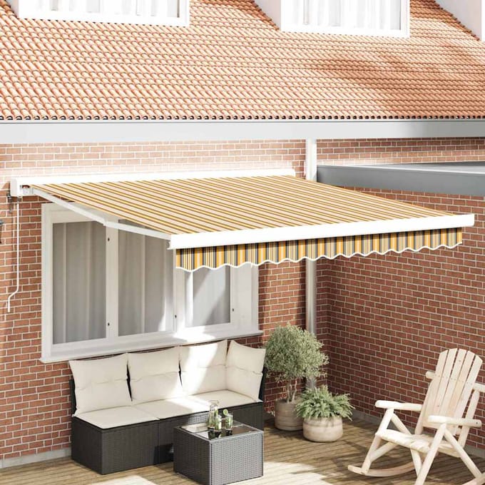 vidaXL - Uitschuifbare - luifel - Meerkleurig - 300 - x - 250 - x - 165 - cm
