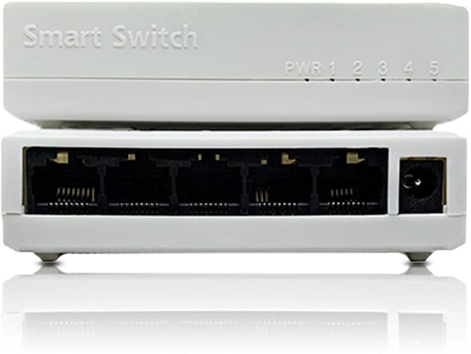 Gloovon® - NSX320G - Netwerk Switch - Unmanaged - 1000MB - 5 Poorten - Netwerk Splitter - Wit