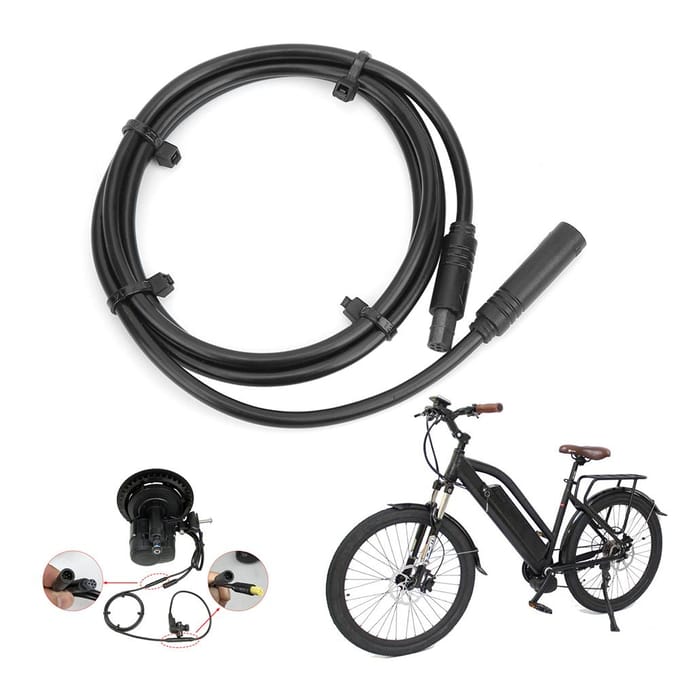 Voor Tongsheng TSDZ2 Middenmotor Instrument Snelheidsmeetsensor 6-aderig Verlengsnoer black