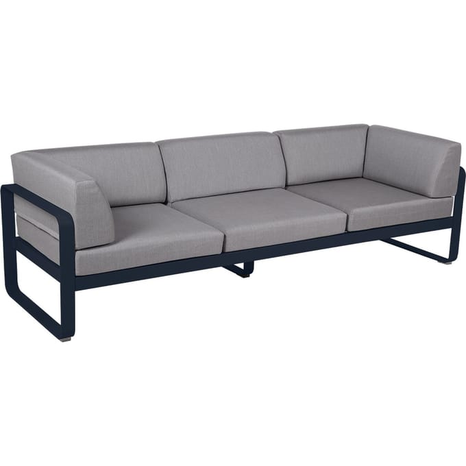 Fermob BELLEVIE club sofa 3 zits - 92 abyssblauw - 79 Flanelgrijs