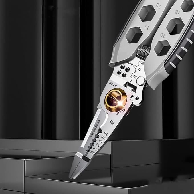 Multifunctionele Striptang - Draadstripper Krimptang - Elektrisch Werk - 3-in-1 Tool - 150 Gram