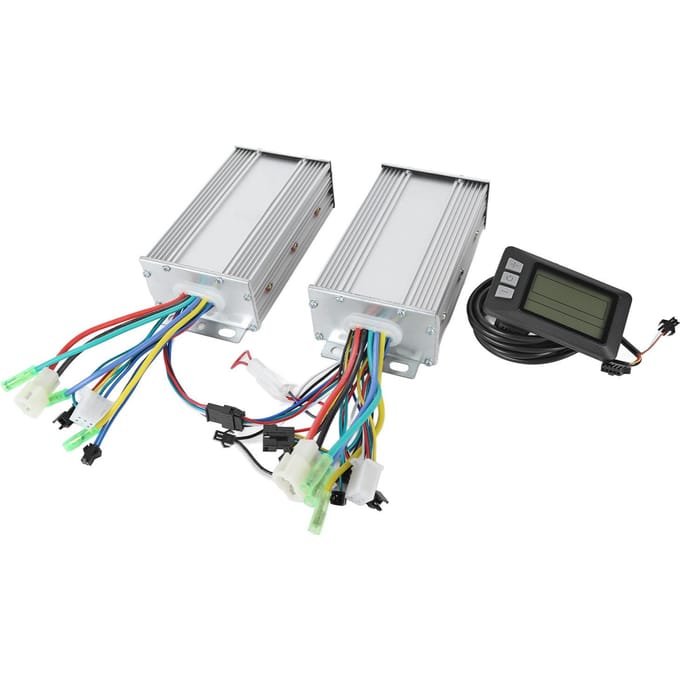 500w Fiets Dubbele Aandrijving Controller Kit met Display Paneel Elektrische Fiets Ombouwset voor Elektrisch white