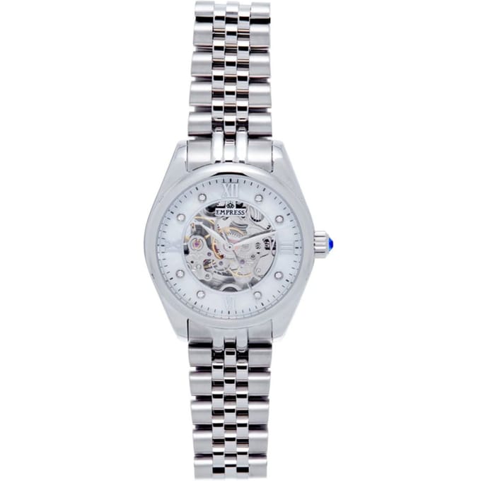Empress Magnolia Automatic MOP Skeleton Dial Bracelet Watch