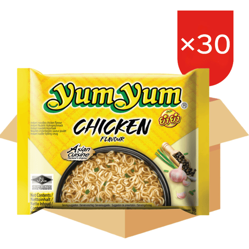 Yum Yum Instant Noedels, Kipsmaak, 30 x 60 g (Bulkverpakking)