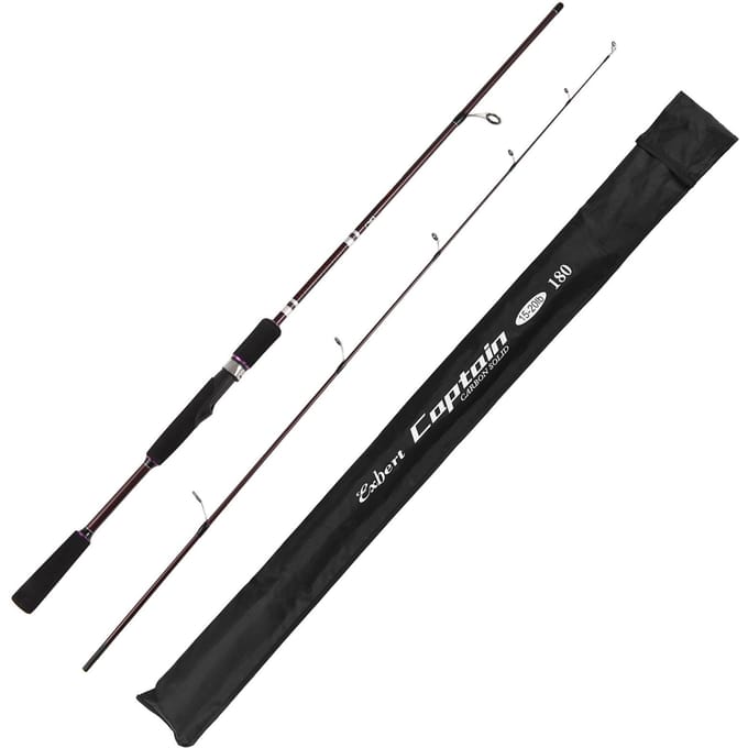 Carbon Spinhengel 1.8m Massieve Casting Hengel met Comfort EVA Handvat zwart