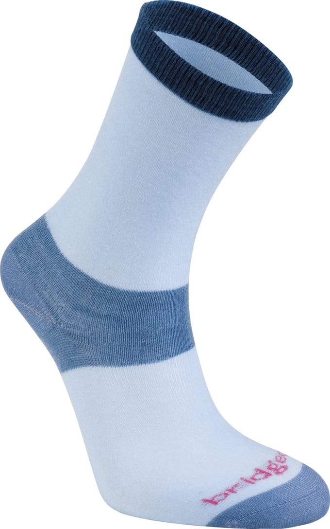 Bridgedale Dames Wandelsokken Liner Coolmax 2-pack Lichtblauw