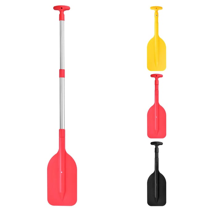 Mini pagaie télescopique, Portable, pliable, réglable, pour bateau rouge