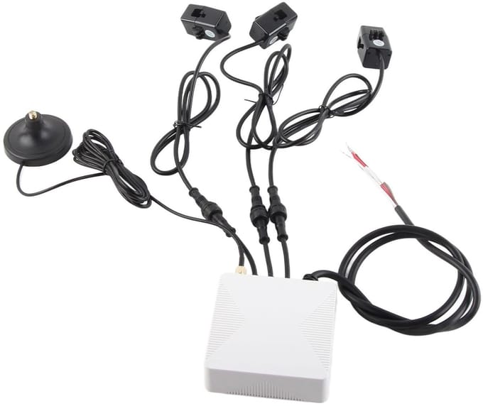 Slimme Energier meter - Stroommeter WiFi - Energieverbruik Meten - Drie 80A Sensoren - 3-fase - Wit