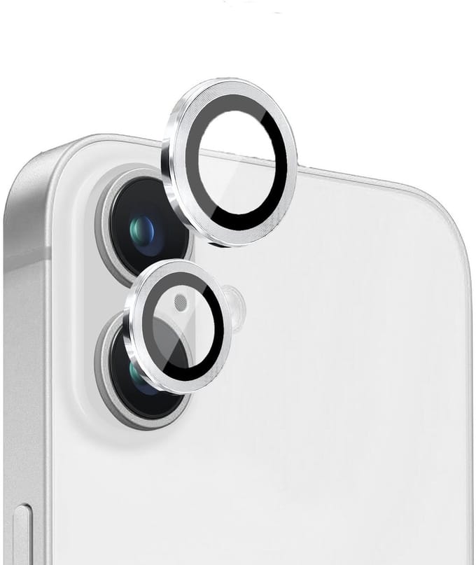 Solidenz Camera Lens Protector - Geschikt voor Apple iPhone 16 / 16 Plus - Wit