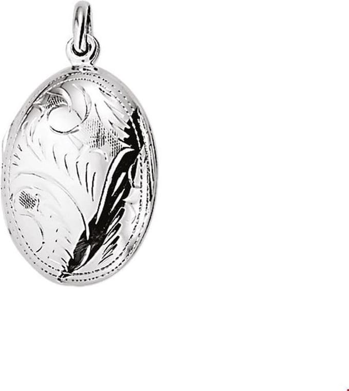 medaillon gravure zilver gerhodineerd