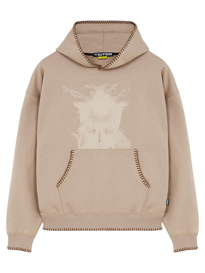 Iuter Mind Hoodie sweatshirt met lichte capuchon - aarde
