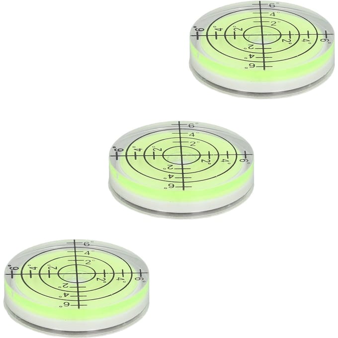 3 Stuks Ronde Waterpas Hoge Precisie Mini Libellenwaterpassen 32mm Horizontaal Meetinstrument beige