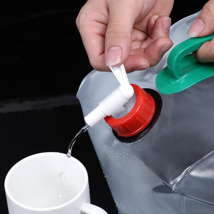 Opvouwbare Drinkwaterzak voor Buiten Watercontainer voor Kamperen (10L) white