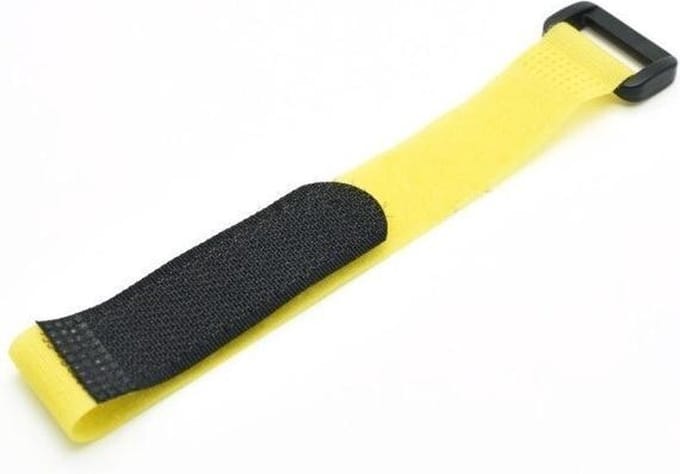 Kabelbinder met klittenband - 15cm - Geel- 10 stuks
