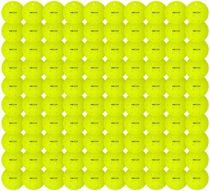 Franklin Indoor FS Pro Pickleball (Pack of 100) - Optic Yellow - Pack of 100.