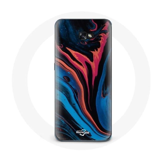 Hoesje voor Samsung A5 2016 Abstracte textuur blauw zwart rood