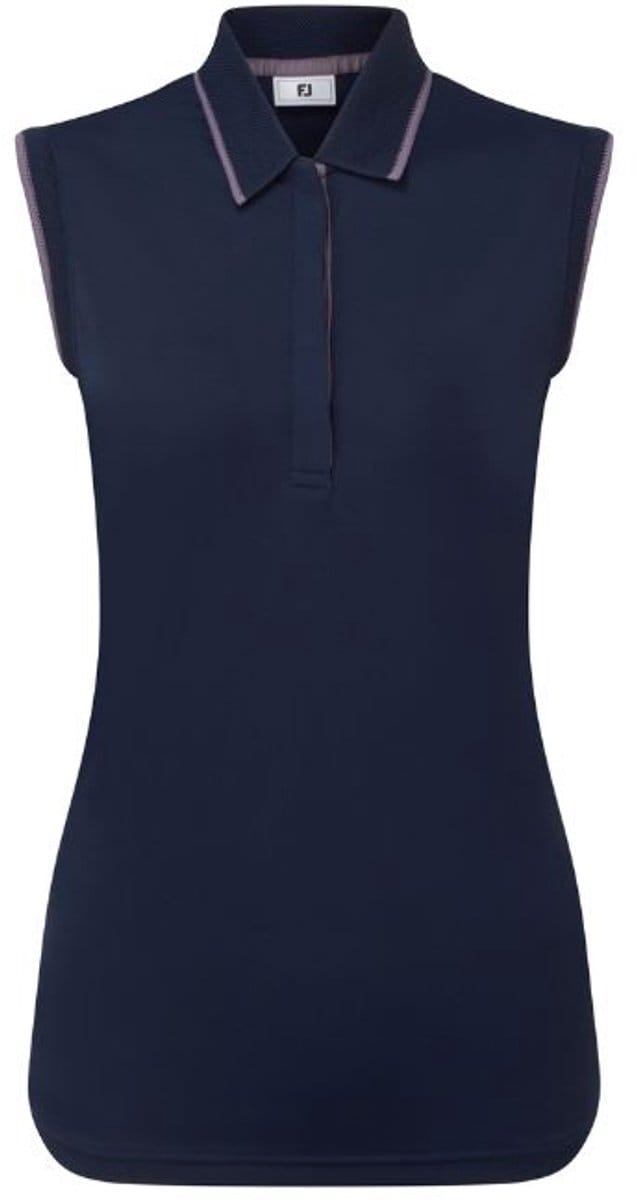 Footjoy Mouwloze Pique Polo Dames Navy