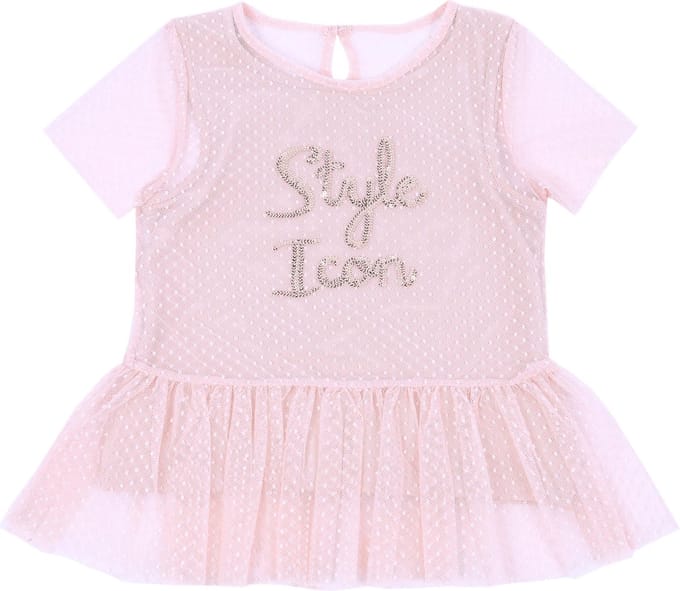 Roze mesh tuniek voor babymeisje