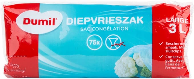 Dumil diepvrieszak 3L 75 stuks