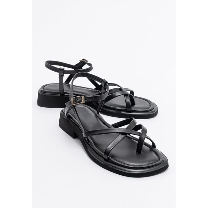 Antas Met bandjes Leer Plat Sandalen (Women)