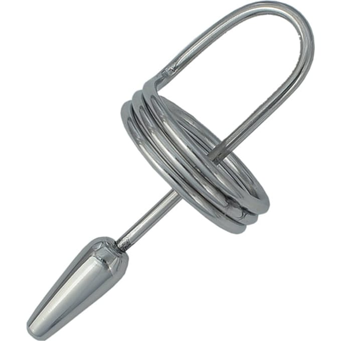 Metalen Penisplug  8 mm met 3 laags eikelring