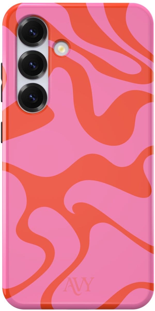 AVY Hard Shell Back Cover | geschikt voor Samsung Galaxy S25 Plus | Rosé Twist | Compatibel met MagSafe & Qi2