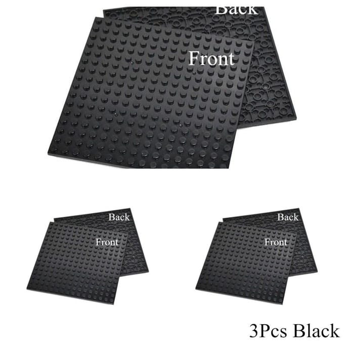 3 Pièces Assiettes 16 x Plaque de Base Double Face Briques de Construction Plaque de Base Composants Ville MOC Jouet Éducatif pour Enfants