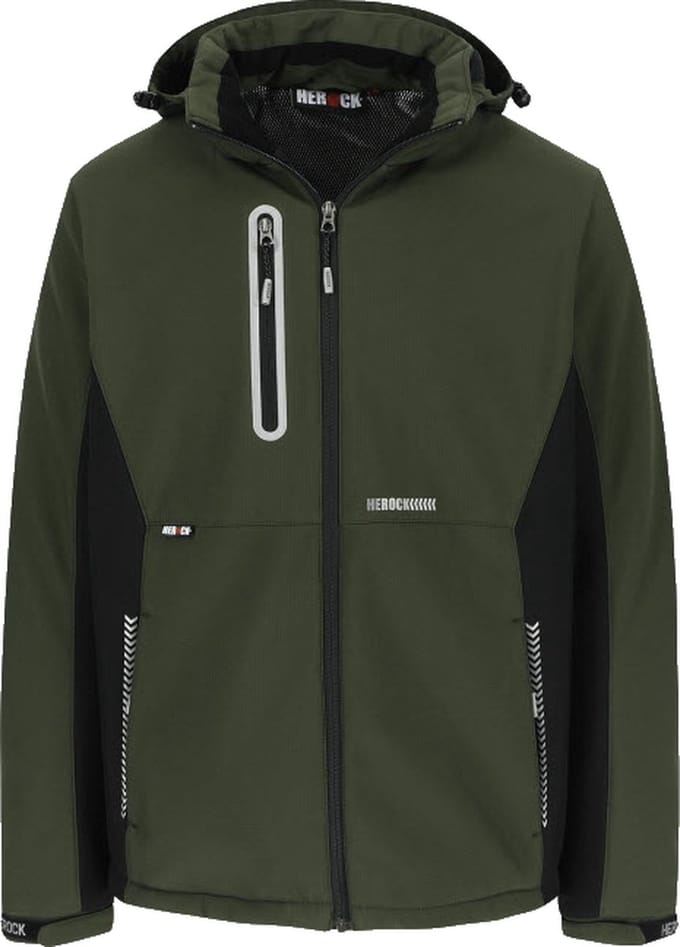Herock Taris softshell werkjas Experts (2101) - Khaki | Zwart - S